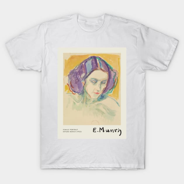 Female Portrait Poster by Munch T-Shirt by MurellosArt